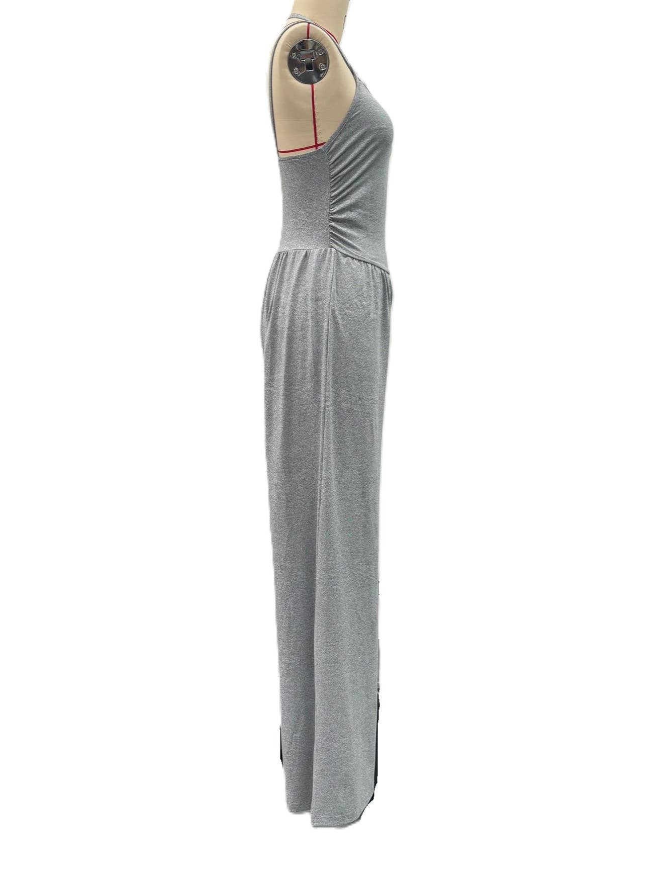 Cross Strap Halter Wide-Leg Jumpsuit