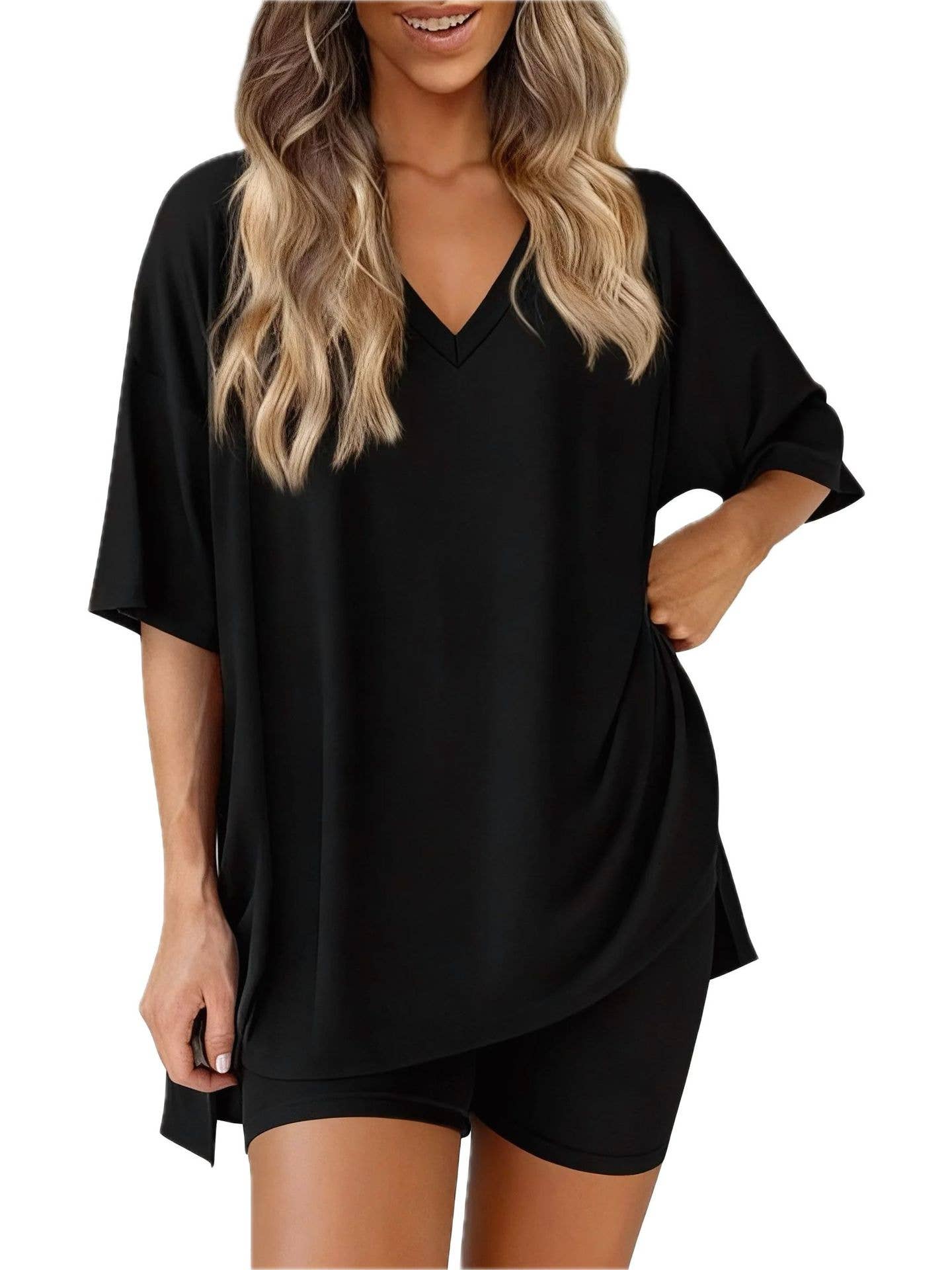 V-NeckTop & Shorts Lounge Sets