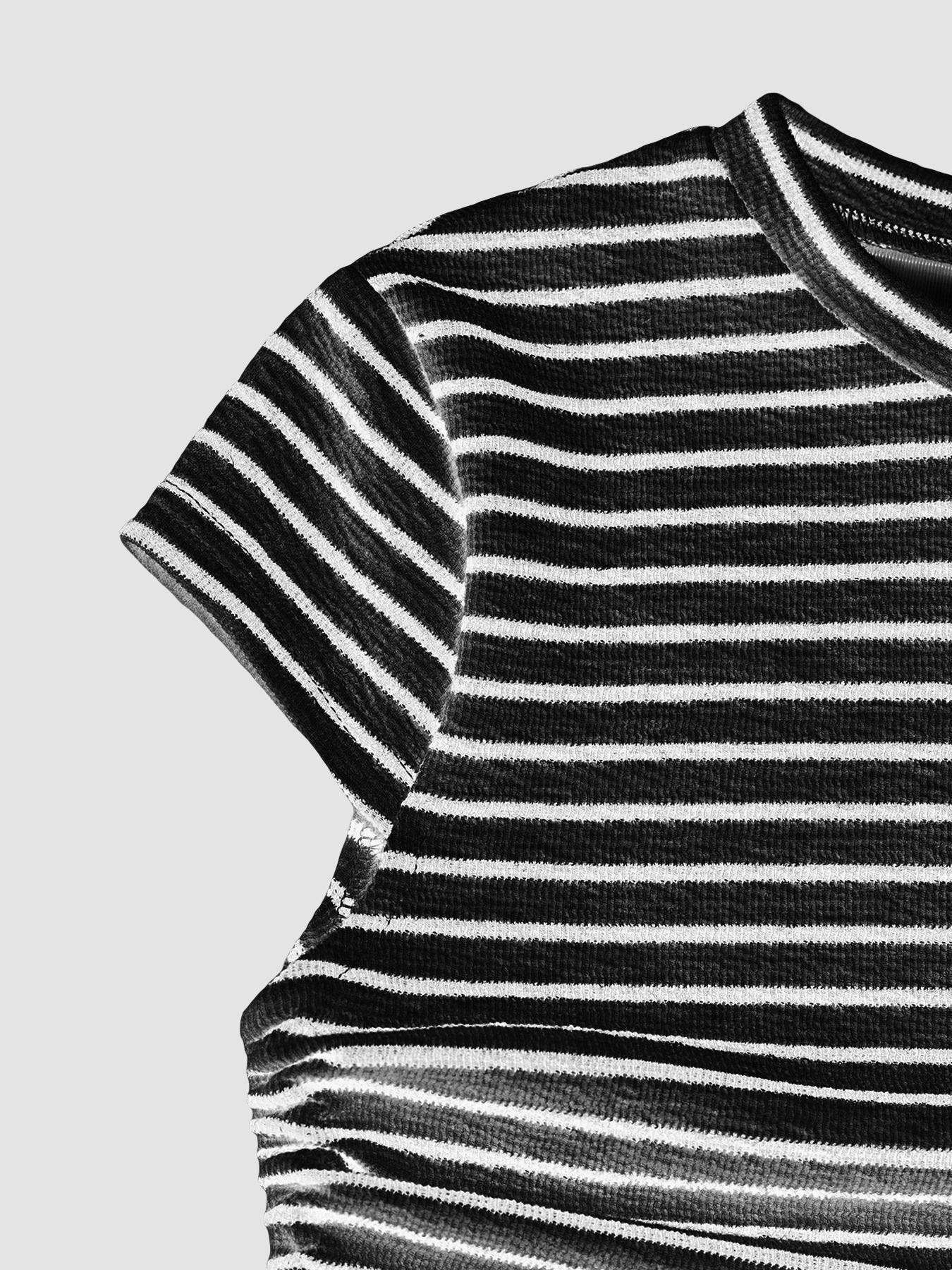 Striped Shirt Pants Set