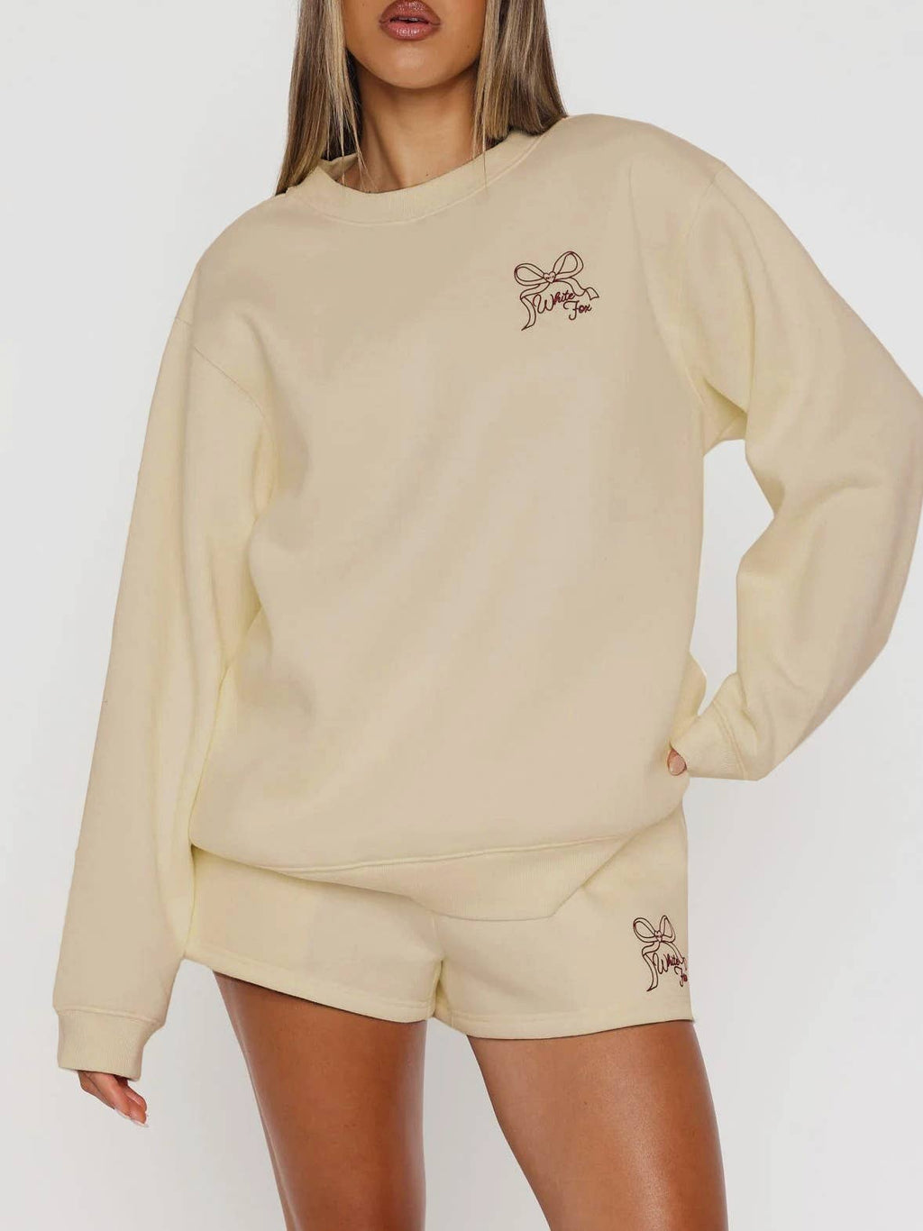 Oversized Sweatshirt Shorts Set