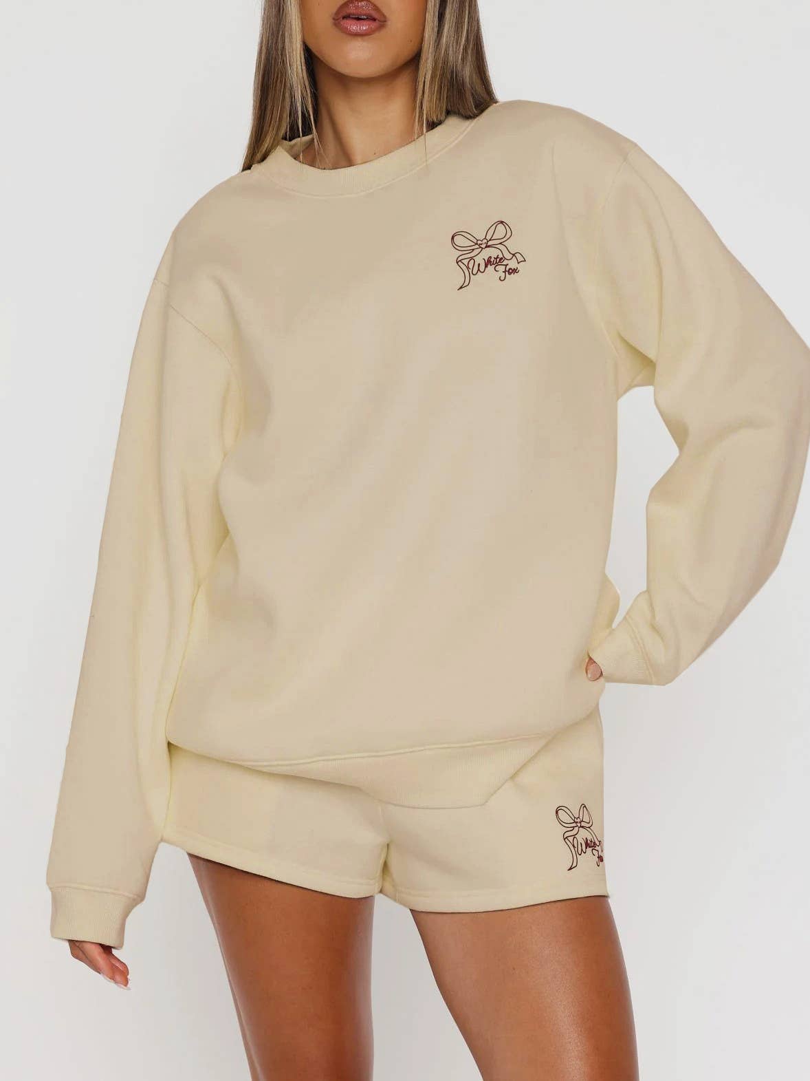Oversized Sweatshirt Shorts Set