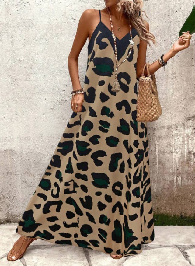 Leopard Print Maxi Dress