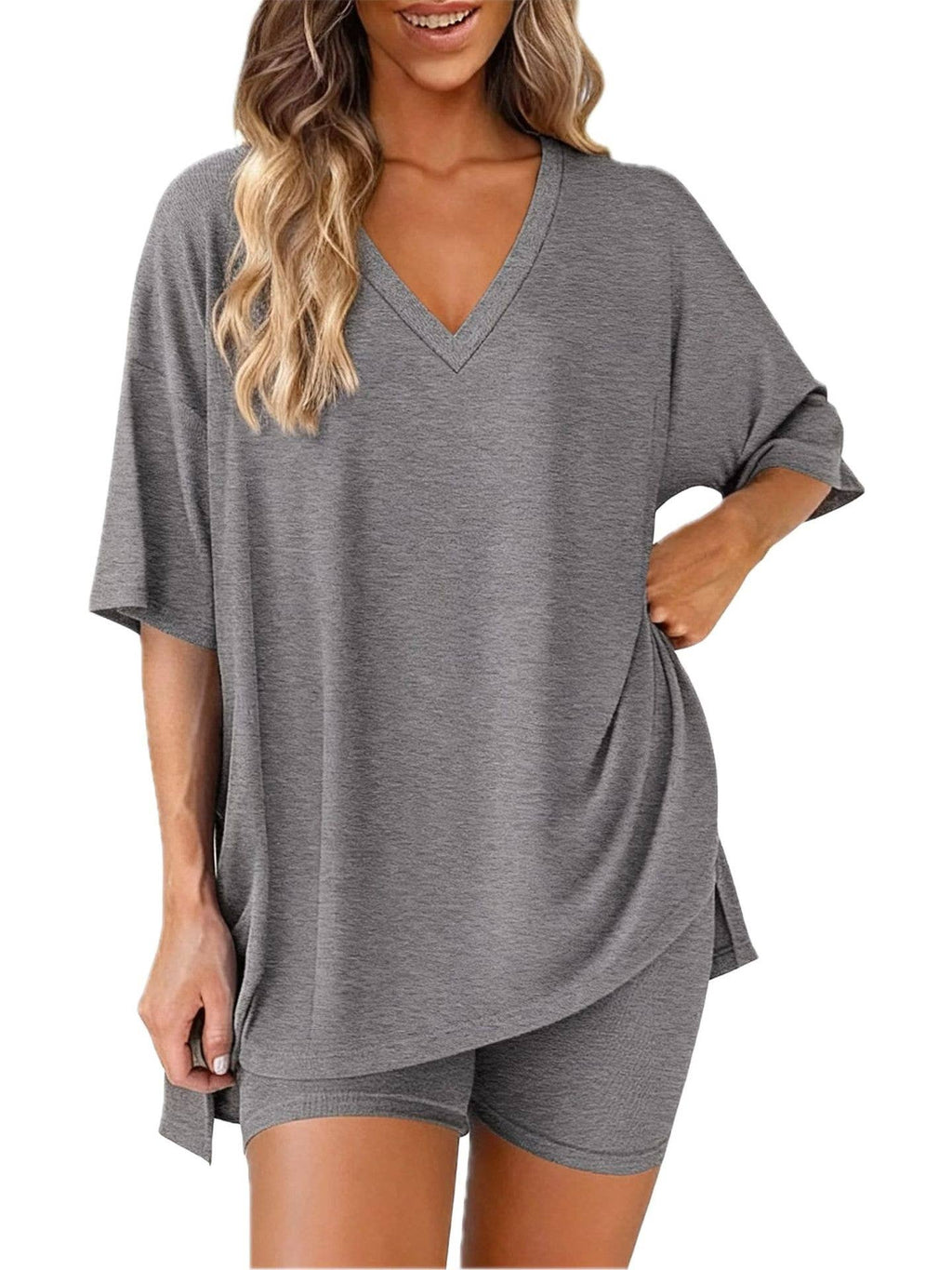 V-NeckTop & Shorts Lounge Sets