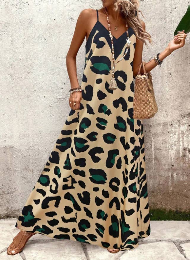 Leopard Print Maxi Dress