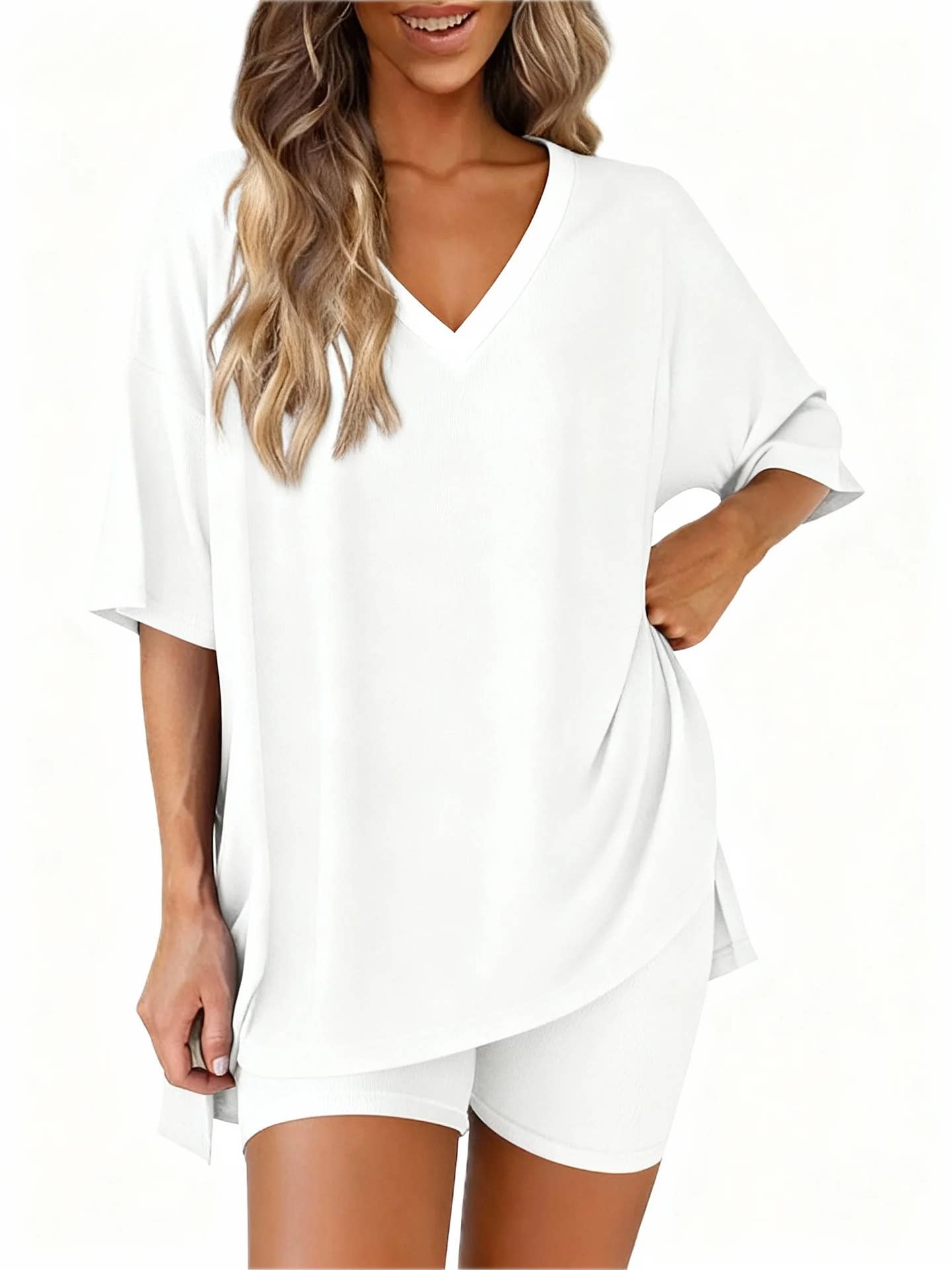 V-NeckTop & Shorts Lounge Sets