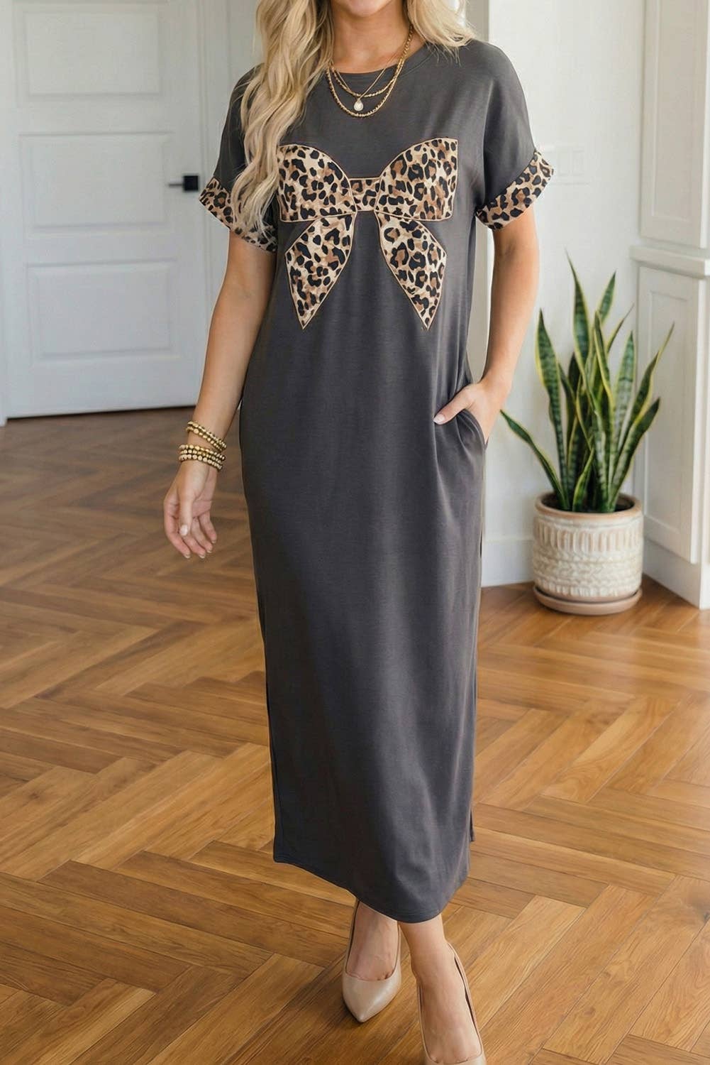 Leopard Bow Dress