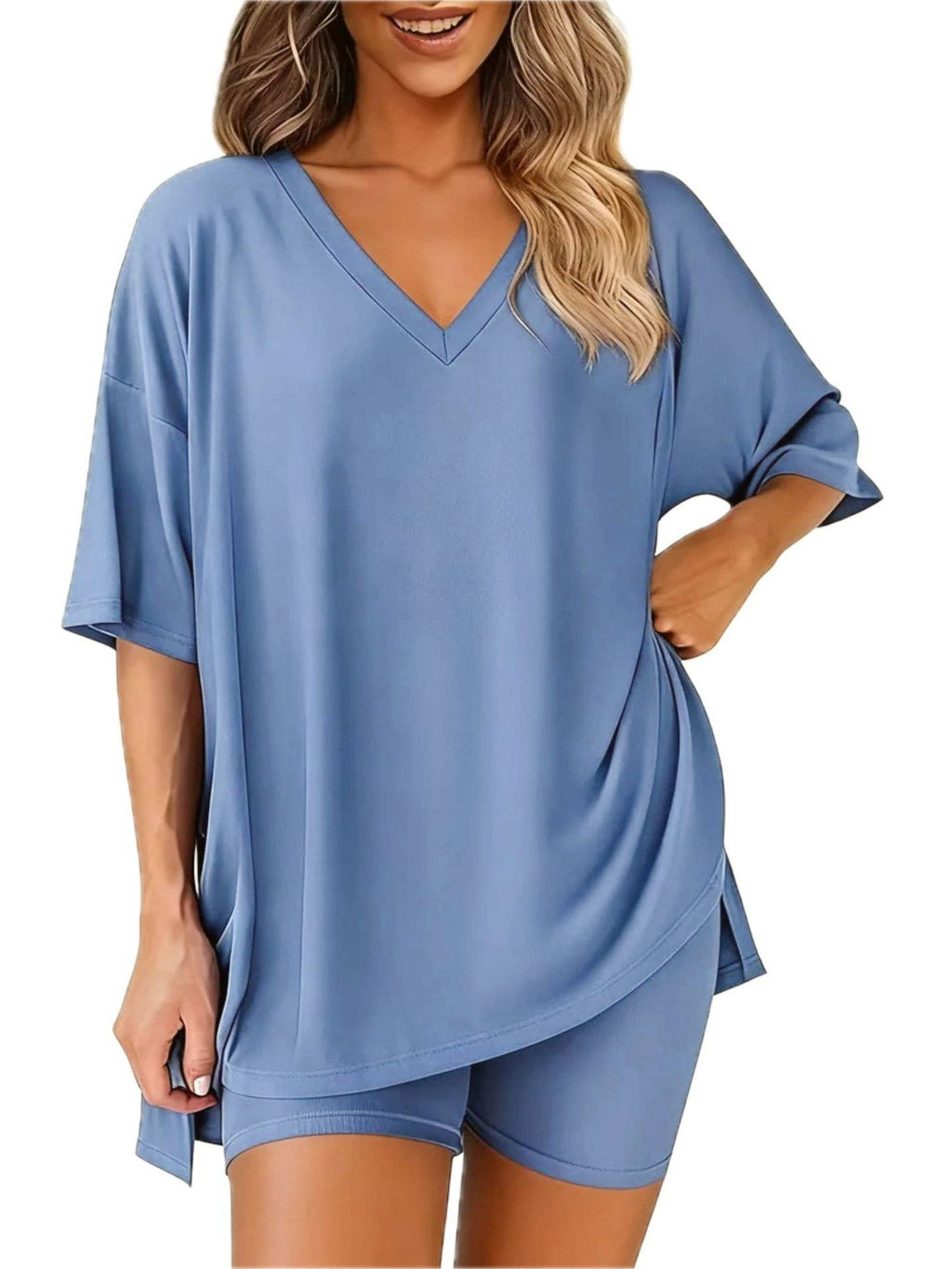 V-NeckTop & Shorts Lounge Sets