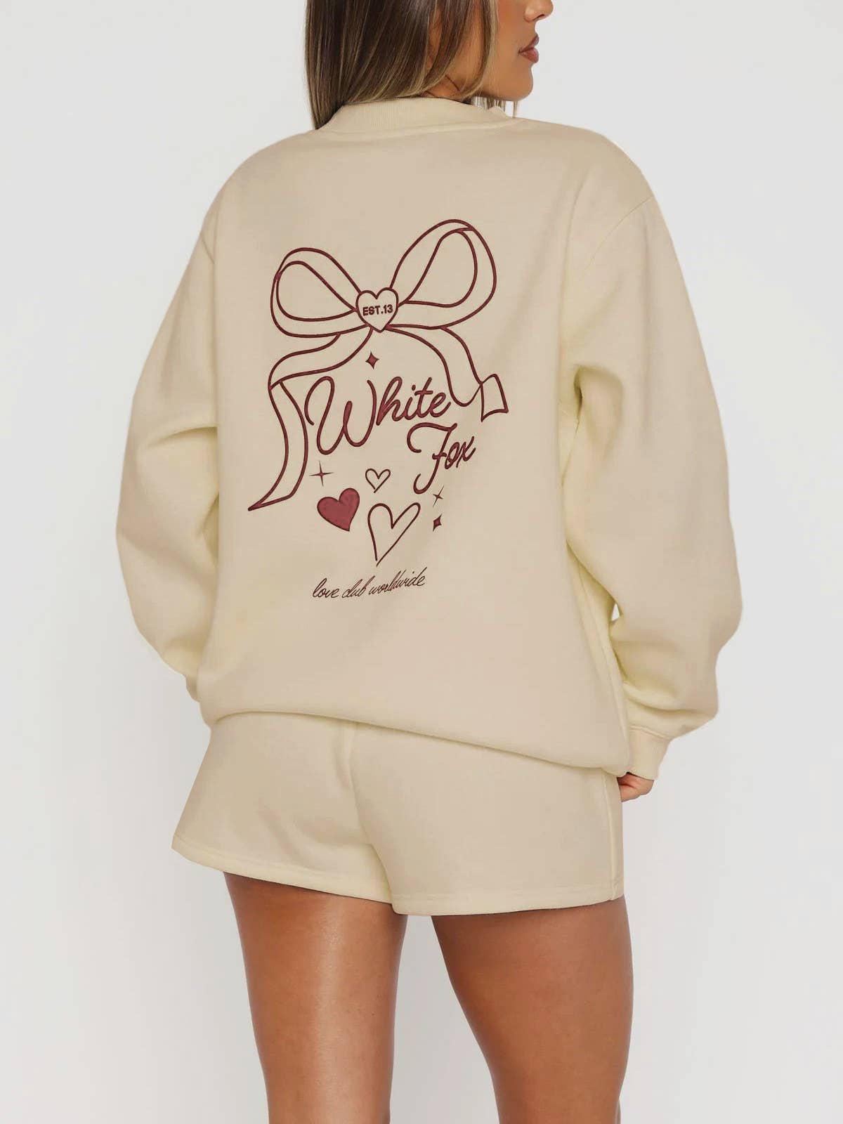 Oversized Sweatshirt Shorts Set